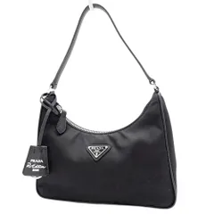 PRADA(プラダ) Re-Edition 2005 Re-Nylon ミニバッグ ショルダーバッグ 肩掛け ワンショルダー ホーボー ナイロン サフィアーノレザー ブラック黒 1NE204_R064_F0002 40802084266【中古】【アラモード】