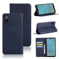 Xperia Ace II ケース 手帳型 Ace2 SO41B ケース 手帳型 カバー PUレザー カード収納 財布型 耐衝撃 ケース マグネット スタンド機能付き 5色 (Ace2 / SO41B ケース 手帳型) (深い青) 1