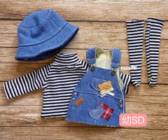 JANAYA ハンドメイド　幼SD服　デニムスカート洋服　4点セット