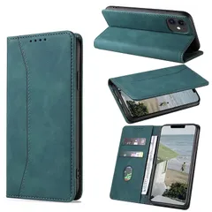 KWATUNG iphone 12 ケース 手帳型 おしゃれ 肌感レザー iphone 12pro ケース 手帳型 耐衝撃 内蔵マグネット iphone12 手帳型ケース カード収納 スタンド機能 全面保護【6.1インチ】ターコイズ 1