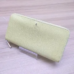 ◇ LANVIN en Bleu ランバンオンブルー 春カラー 大容量 シンプル 長財布 ウォレット ライムイエロー レディース E  【1402200011043】