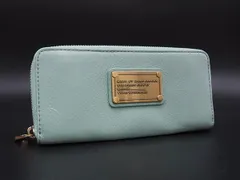 ■美品■ MARC BY MARC JACOBS マークバイマークジェイコブス レザー ラウンドファスナー  長財布 ウォレット グリーン系 DH7729