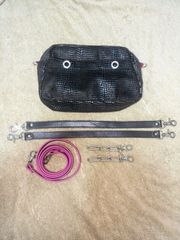 🉐アンジュールアンサック　ミニショルダーバック及びエクステンションチェーン　ショルダーベルト　ダークブラウン