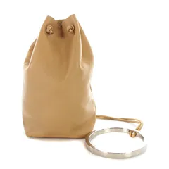 ジルサンダー JIL SANDER BRACELET DRAWSTRING BAG ポーチ レザー 茶 ブラウン JSPQ840110 ■SH /AK28のサムネイル