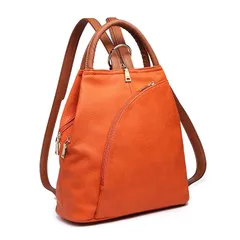 [グッシオ ベーシック] 3way リュック レディース 軽量 ショルダーバッグ 手提げ バックパック レザー 大人 通勤 リュック 120406(オレンジ) 1