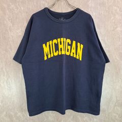 ロゴプリント ビッグシルエット 厚手 重め ネイビー 紺 L Tシャツ ロゴT