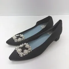 ◇ ⊇ Emma Francis エマ フランシス ビジュ－ パンプス サイズ23.5 ブラック レディース E  【1412090057489】