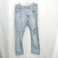 ◇ Θ Nudie Jeans ヌーディージーンズ ダメージ加工 デニムパンツ サイズW32L32 ブルー系 メンズ E  【1502200014188】