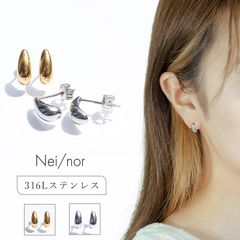 nei/nor ピアス レディース 水滴 しずくピアス ピアス 金属アレルギー対応 ゴールド 【Nei/nor】（ネイナー） 316L ステンレス PVD【nnp-0056】【ピアス】