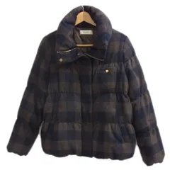 定価5万円●Paul Smith ポールスミス ダウン ジャケット コート ウール チェック柄 レディース 超大きい サイズ 46L XXL 3L 正規品