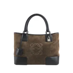★LOEWE ロエベ   ハンドバッグ ブラウン アナグラム スエード  pbjguh