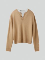 24FW【未使用】RECTO(レクト) DOUBLE LAYERS KNIT TOP (BEIGE