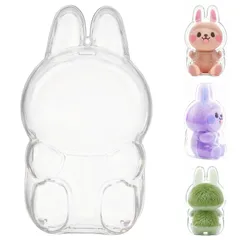 新品 LABUBU に適合する ケース 透明 クリアカバー ラブブ ケース 透明 立ち姿＆お座り姿対応 便利に携帯 収納＆保護用 薄型軽量 アクリルディスプレイケース 落下 汚れ 紛失防止（座り姿）