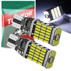 【在庫処分】ledライト canbus バックランプ バックランプ T16 T16 W16W T10 キャンセラー内蔵 T15 LED LED バックランプ 1200ルーメン 高輝度 ホワイト4014LED 爆光 45連 12V 爆光 無極性 ホワイト 後退灯