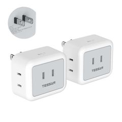 TESSAN　コンセントタップ 3AC口 電源タップ 雷ガード  2個セット TS-722