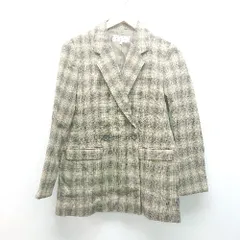 ◇ ROPE PICNIC カジュアル チェック柄 秋冬コーデ フロントボタン 長袖 ジャケット サイズ38 ブラウン系 レディース E  【1308160037126】