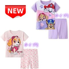 ✨新品✨子供用パジャマ パウパトロール スカイ マーシャル チェイス 女の子 男の子 半袖Tシャツ&ショートパンツ 上下セット 部屋着 ルームウェア 100cm 110cm 120cm 130cm 140cm キッズパジャマ コットン 綿 贈り物 プレゼント