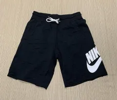 NIKE ナイキ 後ろポケット付きロゴプリントハーフパンツ ブラック M