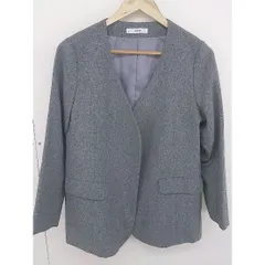 ◇ ◎ IEDIT イディット 長袖 ノーカラー ジャケット サイズM ミディアムグレー レディース  【中古】 【1203300006003】のサムネイル