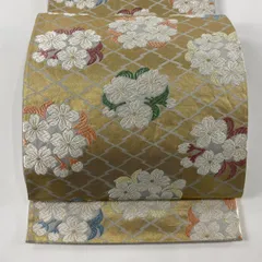 唐織 山口美術織物 袋帯 市松秋花文 金糸 正絹 六通 Q958 2025年最新】袋帯 山口美術織物の人気アイテム - メルカリ