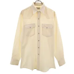 Lee リー 70s 80s USA製 ヴィンテージ 長袖 ウエスタンシャツ イエロー系 メンズ 古着