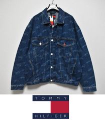 【訳あり品】新品 TOMMY JEANS ×MYNE ロゴ デニムジャケット XL 定価30800円 トミージーンズ マイン