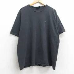 XL/古着 ノーティカ 半袖 ブランド Tシャツ メンズ ワンポイントロゴ 大きいサイズ コットン クルーネック 濃グレー 霜降り 25aug26 中古