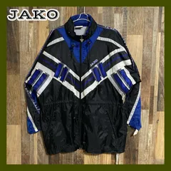 ウインドブレーカー スポーツウェア JAKO ヤコ テーピング ロゴ ジャンパー ジップアップ メンズ 古着 長袖