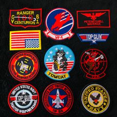 トップガンTOPGUN 刺繍 アイロン ワッペン  11点セット