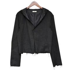 blank　ブランク　2021SS　Cutoff Suede Hoodie　カットオフフェイクレザージャケット　Bh20051130-4001　8054000208968
