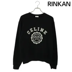 CELINE トレーナー LAサイズ ベージュ・黒 CELINE ルーズ フーディー / コットンフリース - ブラック