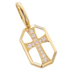K18 ダイヤモンド クロスネックレス 12.69g イエローゴールド - メルカリ