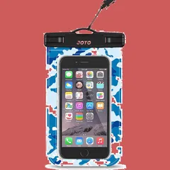 【在庫セール】Pro Max・iPhone Mini 13 適用端末：iPhone 12・11・XS・XR・8・Android 最大7.0”スマホに対応可能 携帯電話用ドライバッグ IPX8認定 -カモブルー 防水ケース JOTO
