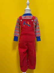 【Size 90】vintage USA製 helth-tex コーデュロイオーバーオール 長袖トップス セット oshkosh ヴィンテージ  made in USA