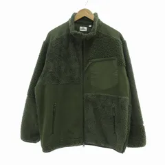 ユニクロ UNIQLO Engineered Garments 美品 コンビネーションフリースジャケット ボア パッチワーク アウトドア ミリタリー XL オリーブ /UO