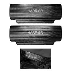 トヨタ ハリアー HARRIER 30系 / 60系 / 新型 80系 適合 シートバック キックガード/プロテクター ２個セット 専用設計 取り付け簡単 傷 汚れ 防止 ステンレス製 保護 シート ドア マット カバー カスタム品 (ブラック) [ブラック]