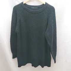 ◇ AMERICAN HOLIC クルーネック バックスリット 長袖 ニット セーター サイズL ネイビー レディース E  【1303020032105】