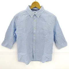 イッカ 長袖シャツ トップス 七分袖 リネンコットン メンズ Mサイズ 水色 ikka 【中古】のサムネイル