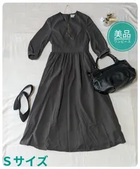 【美品】エメ　ワンピース　セレモニー　オケージョン　チャコールグレー　Ｓサイズ