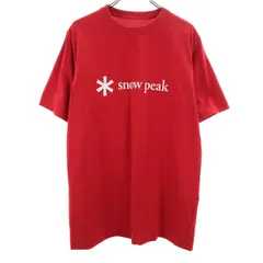 snowpeak スノーピーク 半袖 Tシャツ XL レッド アウトドア メンズ 古着