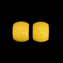 ヴィンテージ イヤリング イエロー スクエア型 レトロ アクセサリー