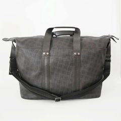 dunhill ダンヒル ディーエイト PVC/レザ― 2WAY ボストン ハンドバッグ ショルダーバッグ  ダークブラウン K07-k070