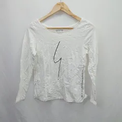◇ Θ agnes b アニエスベー プリント 長袖 ロングTシャツ サイズT3 ホワイト系 レディース E  【1507030011536】
