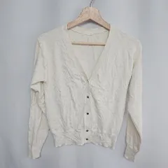 ◇ ⊇ GU 長袖 カーディガン サイズS オフホワイト レディース E  【1409100060362】