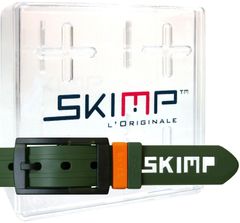SKIMP シリコンラバーベルト メンズ レディース ゴム ゴルフ スノボ 防水  長さ約135cm 幅約3.4cm スキンプ【カーキ アーミーグリーン】