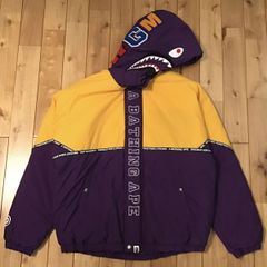 BAPE SHARK HOODIE jacket Mサイズ purple yellow a bathing ape 