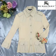 BURBERRY LONDON バーバリー ロンドン　長袖カットソー　ベージュ　ボタン　リブ　三陽商会　SサイズとMサイズの中間相当