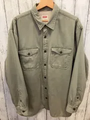 LEVI’S リーバイス トラッカージャケット カーキ 裏地ボア コットン 白タブ 長袖シャツ メンズ L