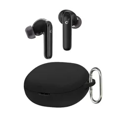 【新着商品】for Anker Soundcore Life P3 ケース シリコーン 保護カバー Anker Soundcore Life P3 対応 イヤホン全面保護カバー 【YML】落下防止 キズ防止 耐衝撃 装着充電可能 防水 防塵 カラビナ付き（ブラのサムネイル