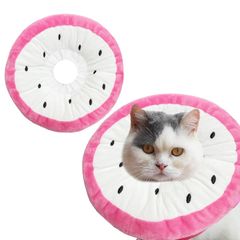 新品 MeowMate 猫 小型犬 エリザベスカラー ドラゴンフルーツ型 ペット用品 引っ掻き防止 調整可能 柔らかい 布製 軽量 かわいい